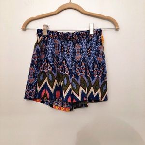 Multicolor Patterned Flowy Shorts